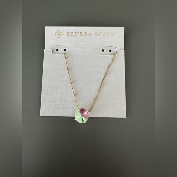 Kendra Scott Jolie Pendant Necklace in Gold, Dichroic Glass - Picture 6 of 6